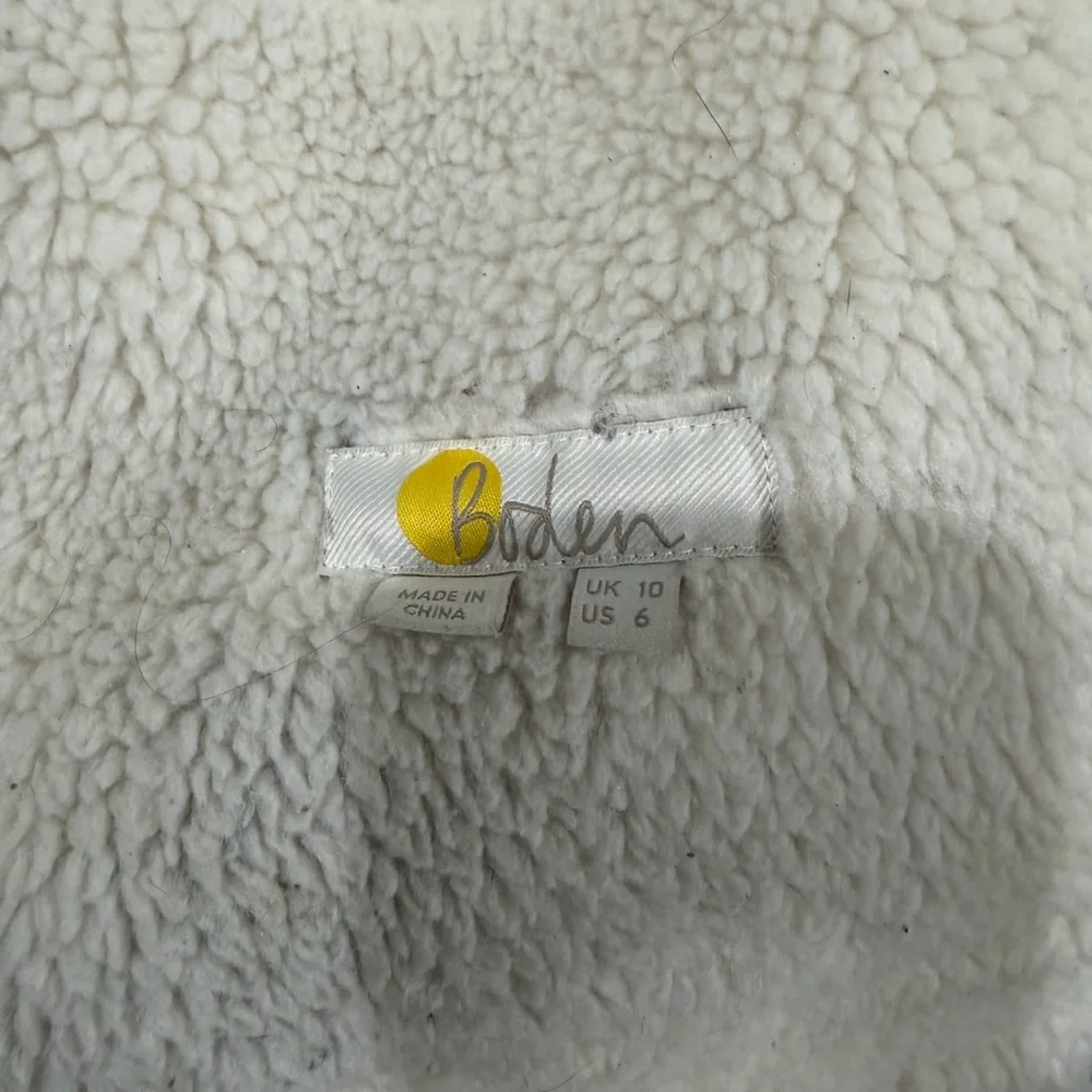 Boden Brown Shearling Collar Bomber Jacket - Picture 6 of 8